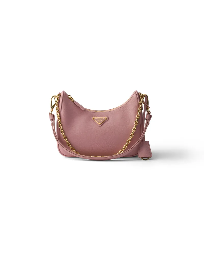 Prada Re-edition Mini Bag Aus Saffiano-leder, Damen, Peach 4 Peach