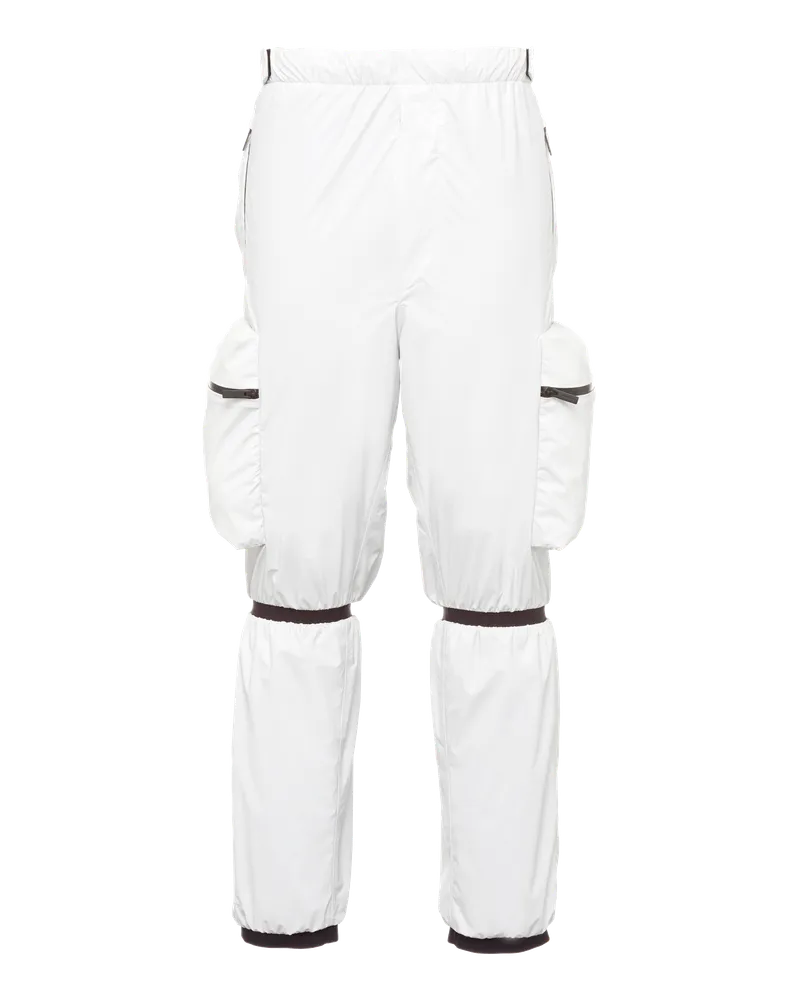 Prada Hose aus Light Bonded Re-Nylon Kalkweiss
