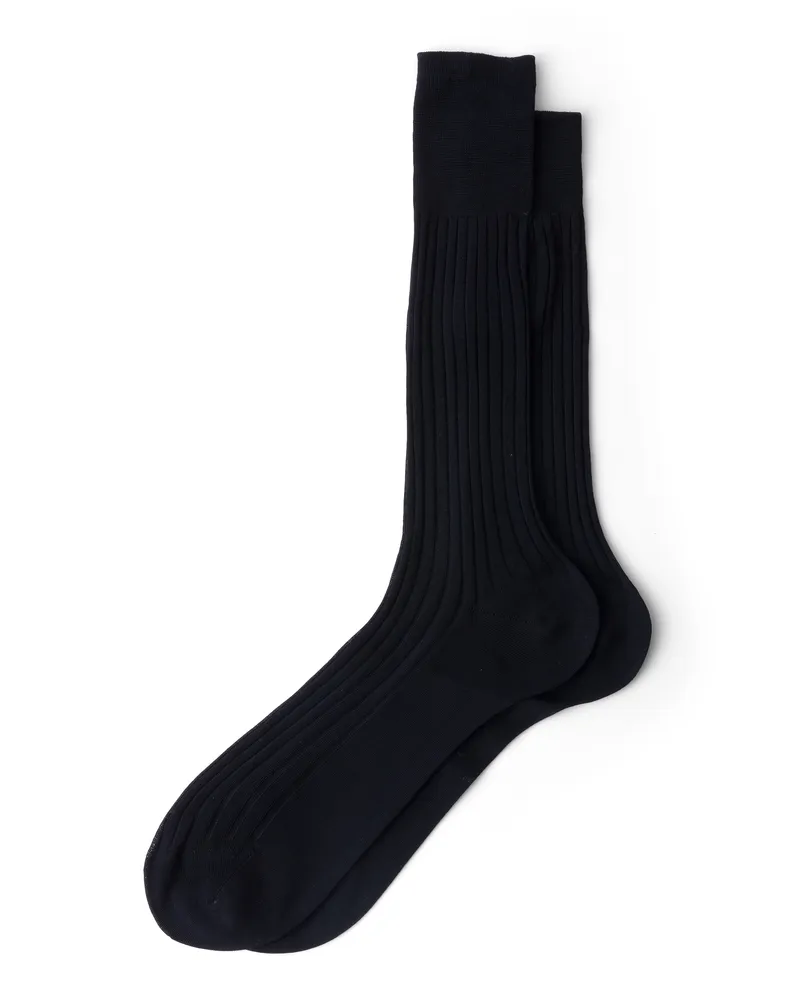 Prada Wadenlange Socken Aus Baumwolle, Herren, Blau, Größe 9 Blau