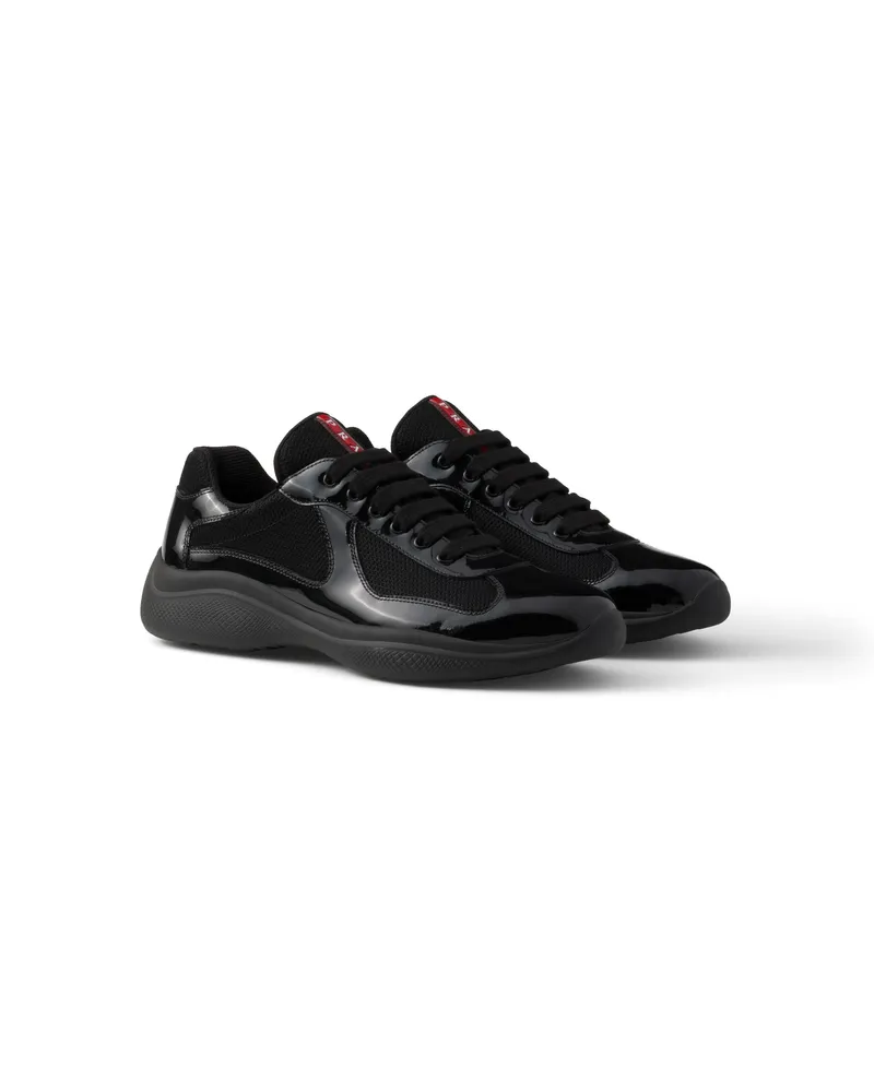 Prada America’s Cup Sneaker Aus Lackleder Und Funktionsgewebe, Herren, Schwarz, Größe 13 Schwarz
