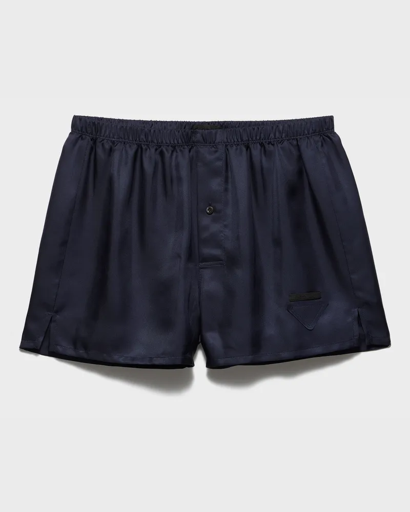 Prada Boxershorts aus Seide Blau