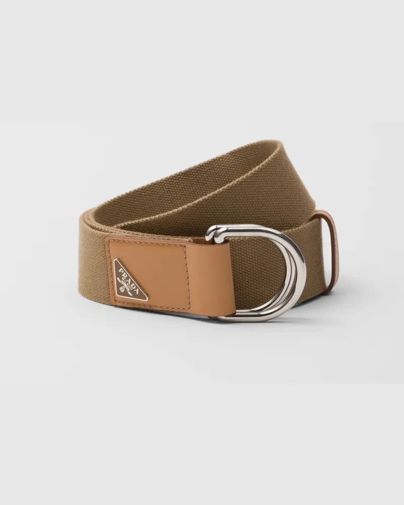 Prada Gürtel aus Baumwolle Wüstenbeige