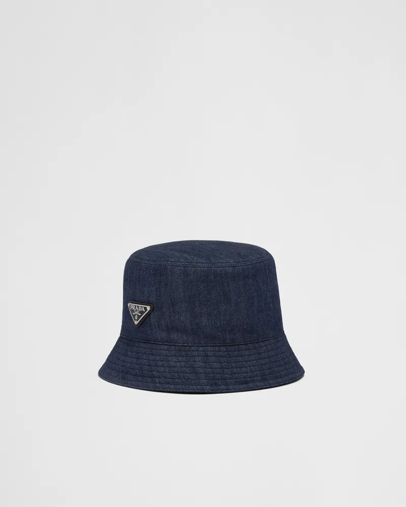 Prada Fischerhut aus Denim Blau