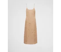 Prada Besticktes Kleid aus Organza Kordel