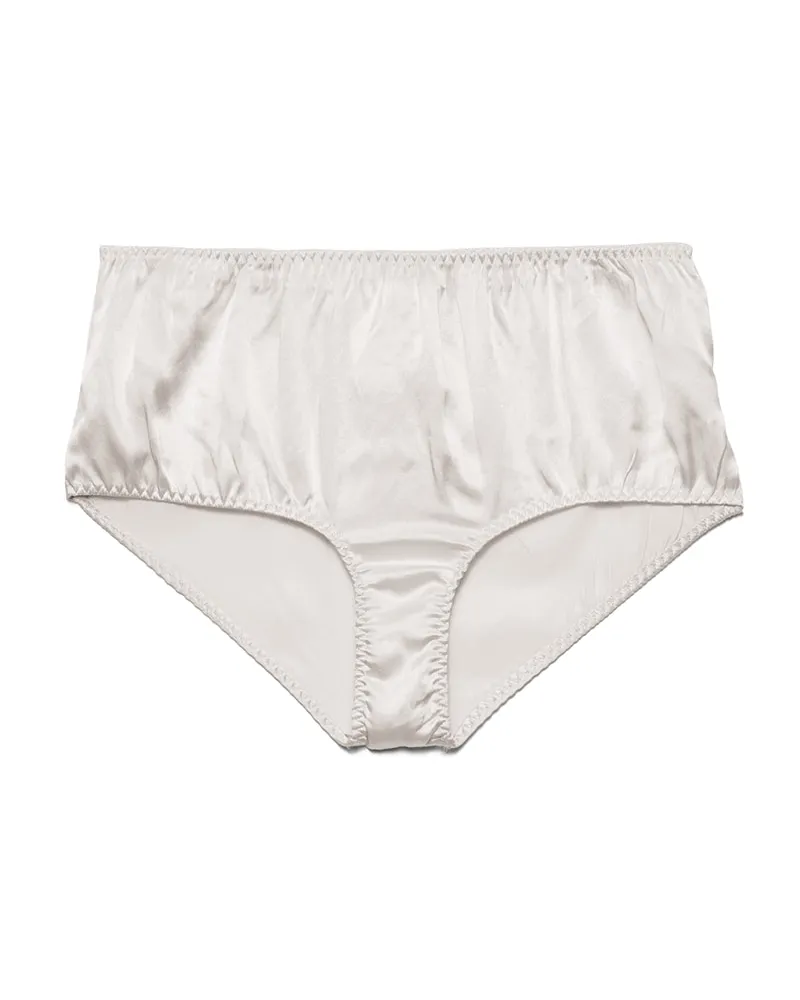 Prada Slip Aus Satin Mit Vintage-charme, Damen, Eis, Größe Eis