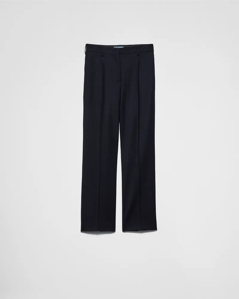 Prada Hose aus Gabardine Blau