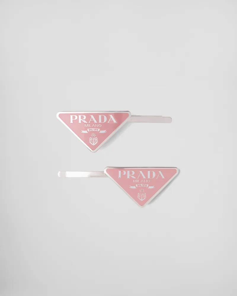 Prada Haarnadeln aus Metall Alabasterrosa