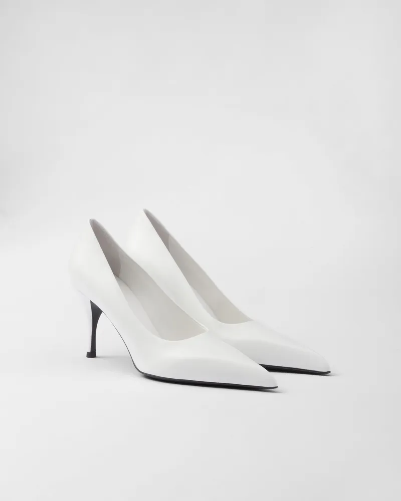 Prada Pumps aus Leder Weiss