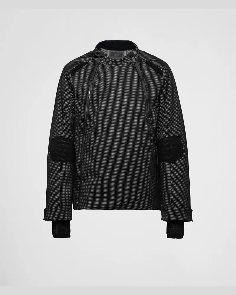 Prada Skijacke aus reflektierendem Material Schwarz