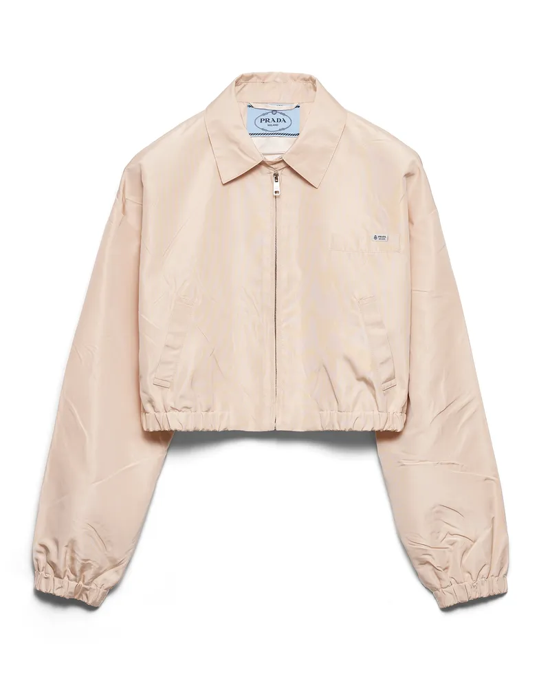 Prada Blousonjacke Aus Faille, Damen, Sandbeige, Größe Sandbeige