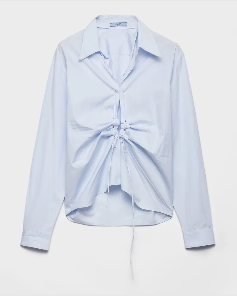 Prada Hemd aus Fil-à-fil Astro-blau