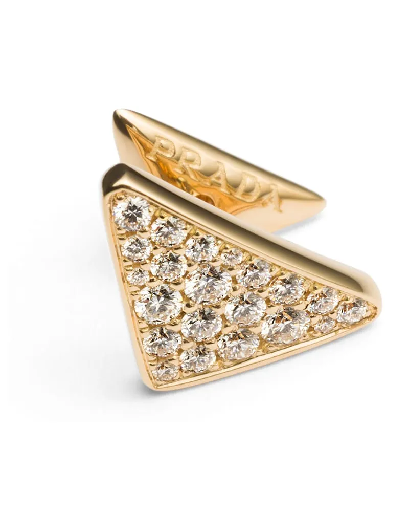 Prada Eternal Gold Einzelohrring Aus Gelbgold Mit Diamanten, Damen, Gold/weiß Gold