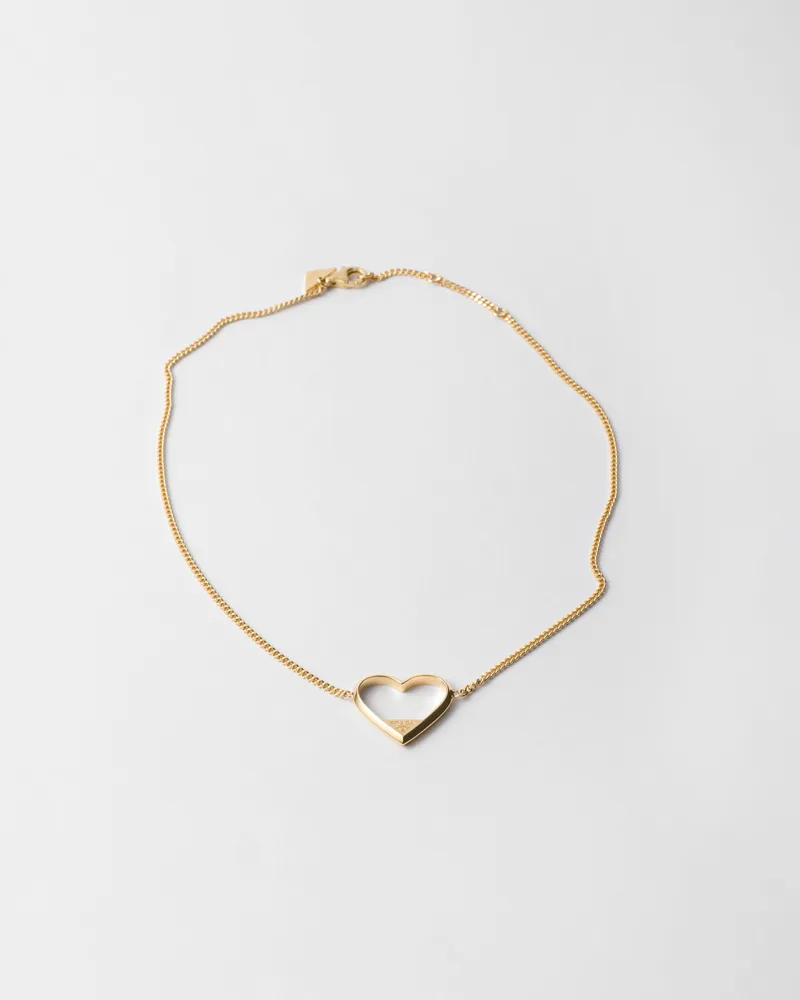 Prada Halskette aus Metall Gold