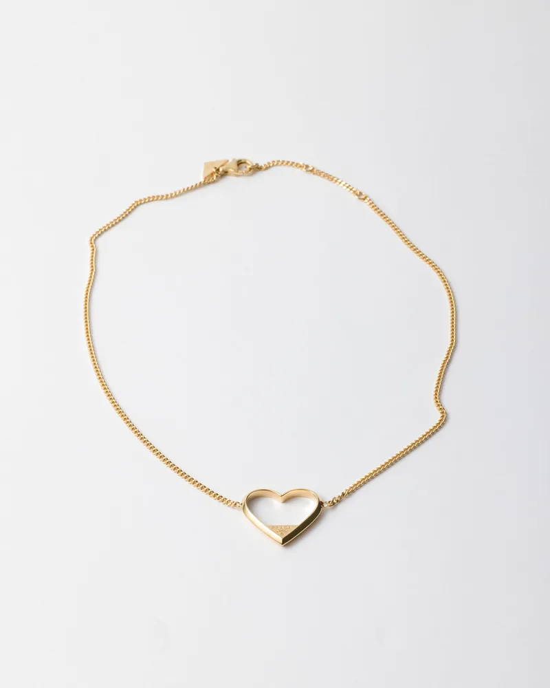 Prada Halskette Aus Metall, Damen, Gold Gold