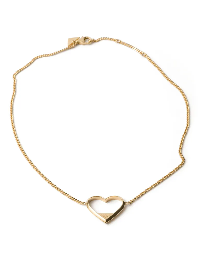 Prada Halskette Aus Metall, Damen, Gold Gold