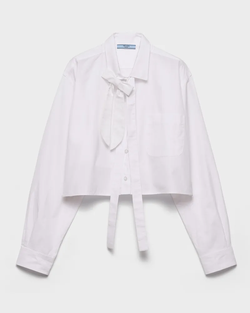 Prada Hemd aus Popeline Weiss