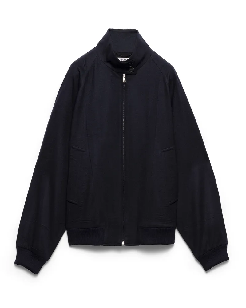 Prada Jacke Aus Kaschmir, Damen, Blau, Größe Blau
