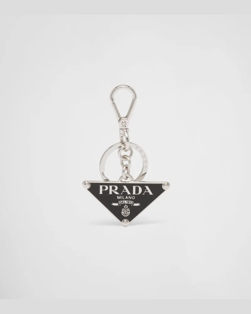 Prada Schlüsselanhänger aus Metall Schwarz