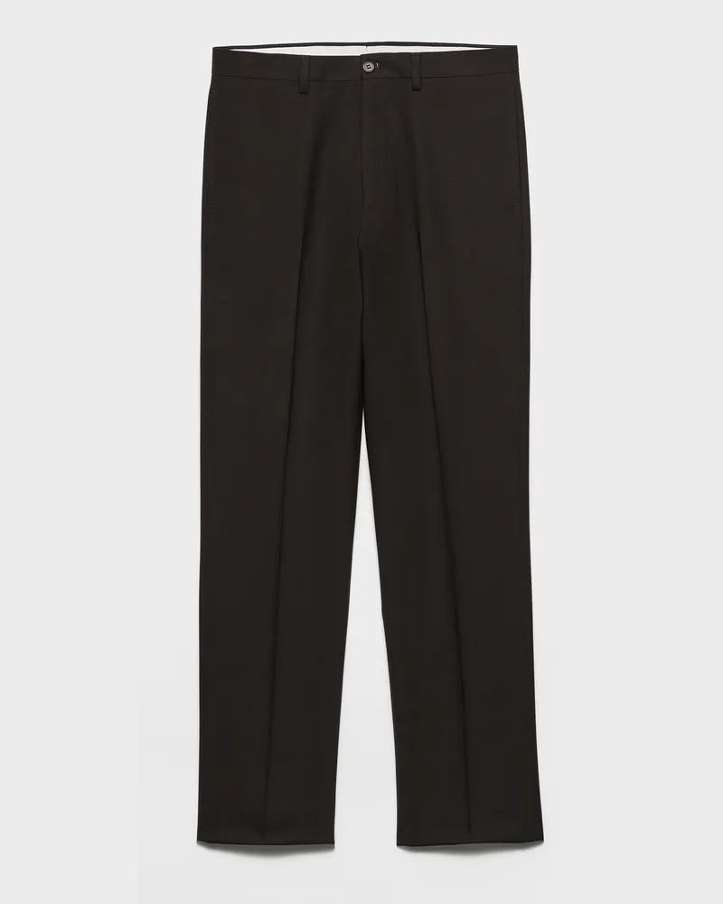 Prada Hose aus Wolle Ebenholz