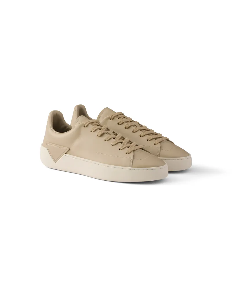 Prada Sneaker Court Aus Leder, Herren, Wüstenbeige, Größe 13 Wüstenbeige