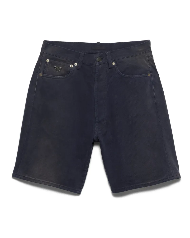 Prada Bermudas Aus Denim, Herren, Blau, Größe Blau