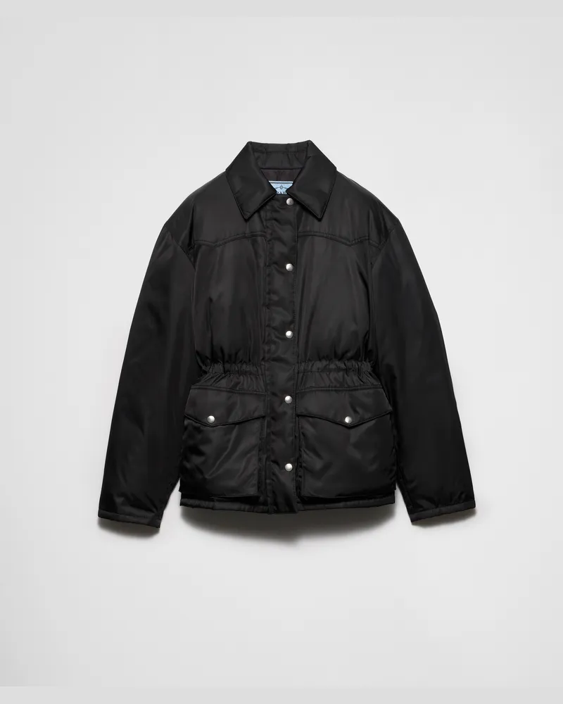 Prada Daunenjacke aus Re-Nylon Schwarz