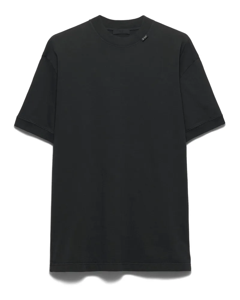 Prada Kurzärmliges T-shirt Aus Baumwolle, Herren, Asphaltgrau, Größe Asphaltgrau