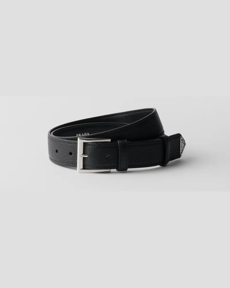 Prada Ledergürtel Schwarz