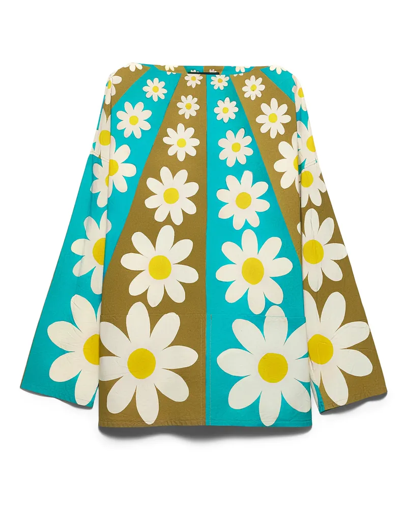 Prada Hemd Aus Bedruckter Baumwolle, Herren, Anis/farngrün, Größe Anis