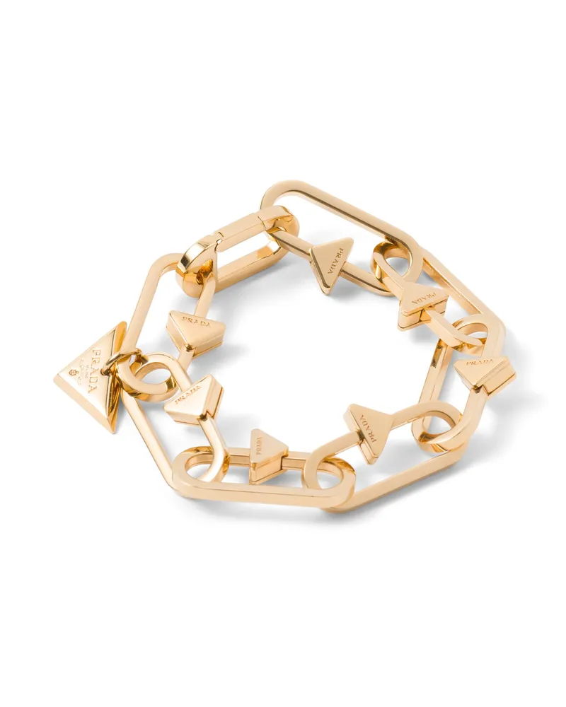 Prada Armband Aus Metall, Damen, Gold, Größe Gold