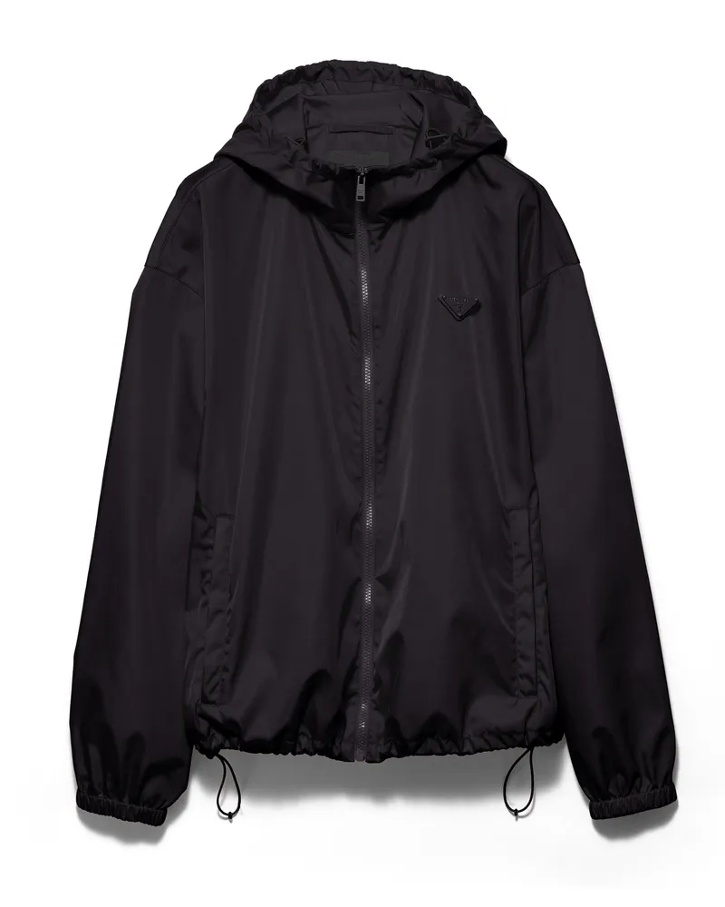 Prada Regenjacke Aus Re-nylon, , Schwarz, Größe Schwarz