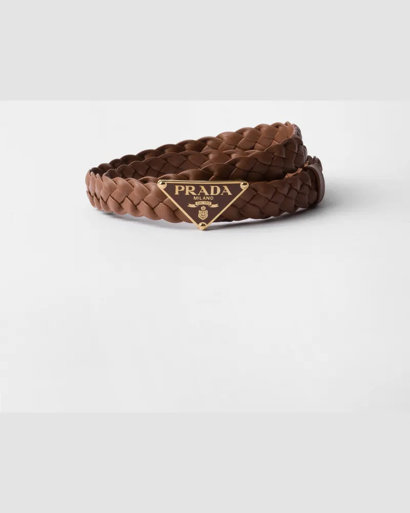 Prada Gürtel aus Nappa-Leder Cognac