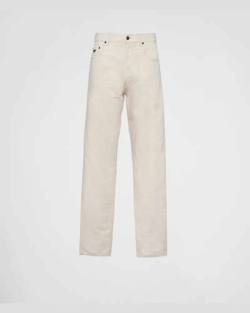 Prada Five-Pocket-Jeans aus Chambray Natur