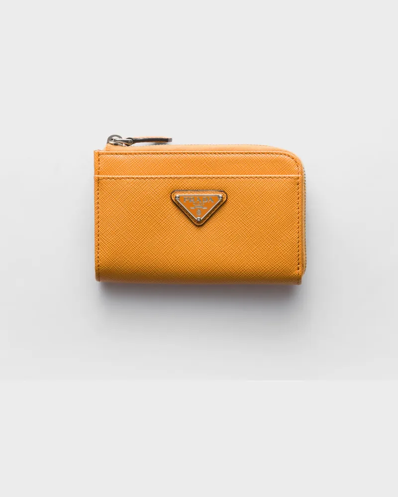 Prada Schlüsseletui aus Saffiano-Leder Bernstein