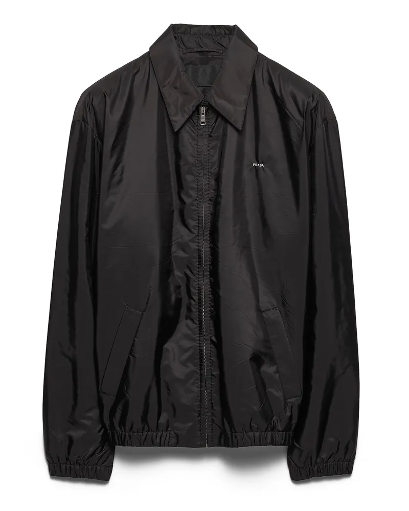 Prada Blousonjacke Aus Re-nylon, Herren, Schwarz, Größe Schwarz