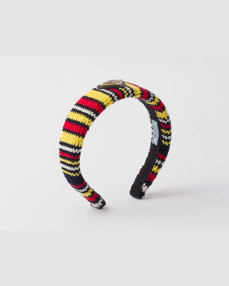 Prada Gehäkeltes Headband Rot