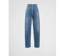 Jeans mit hohem Bund aus Denim