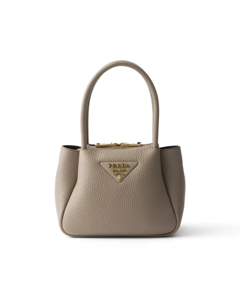 Prada Liaison Mini-handtasche Aus Leder, Damen, Lehmgrau Lehmgrau