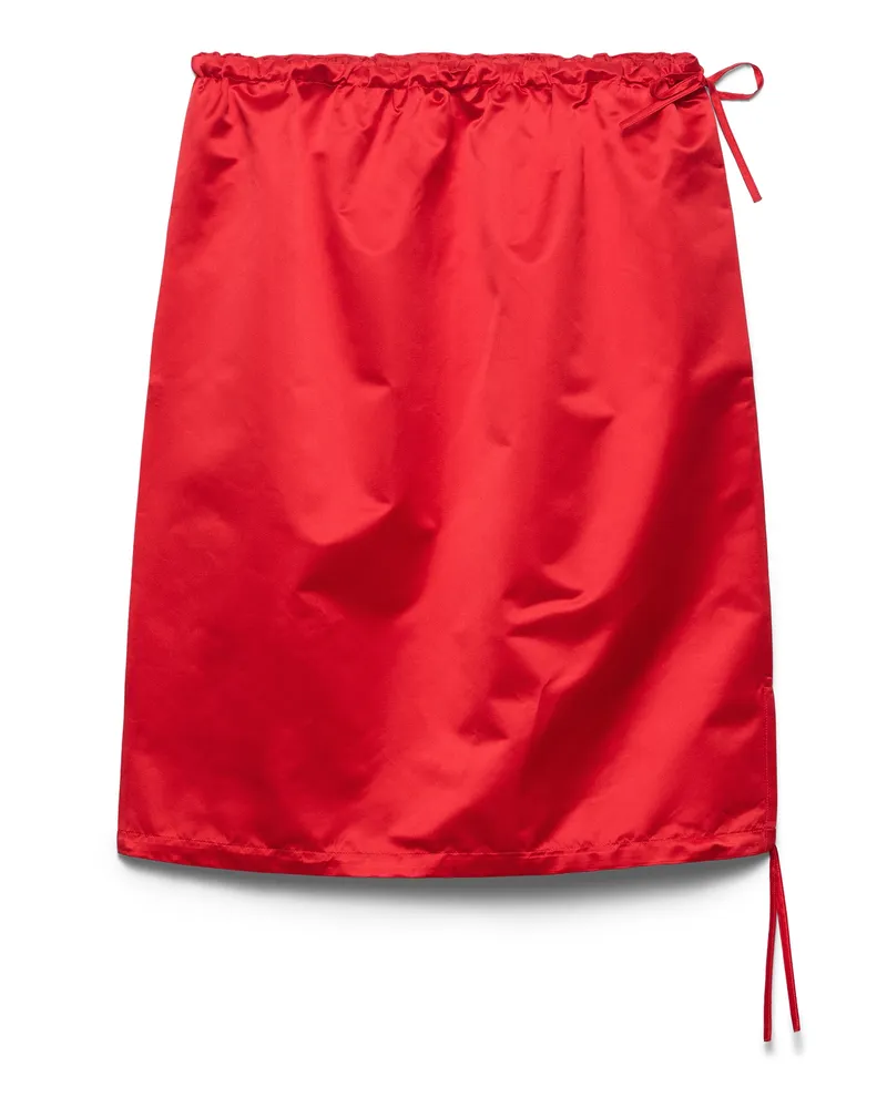 Prada Rock Aus Satin, Damen, Lackrot, Größe Lackrot
