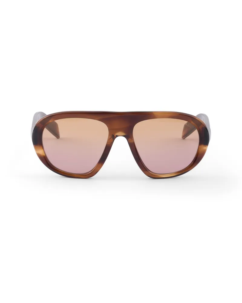 Prada Shadowplay Sonnenbrille, Damen, Kamelienfarbene Gläser Kamelienfarbene