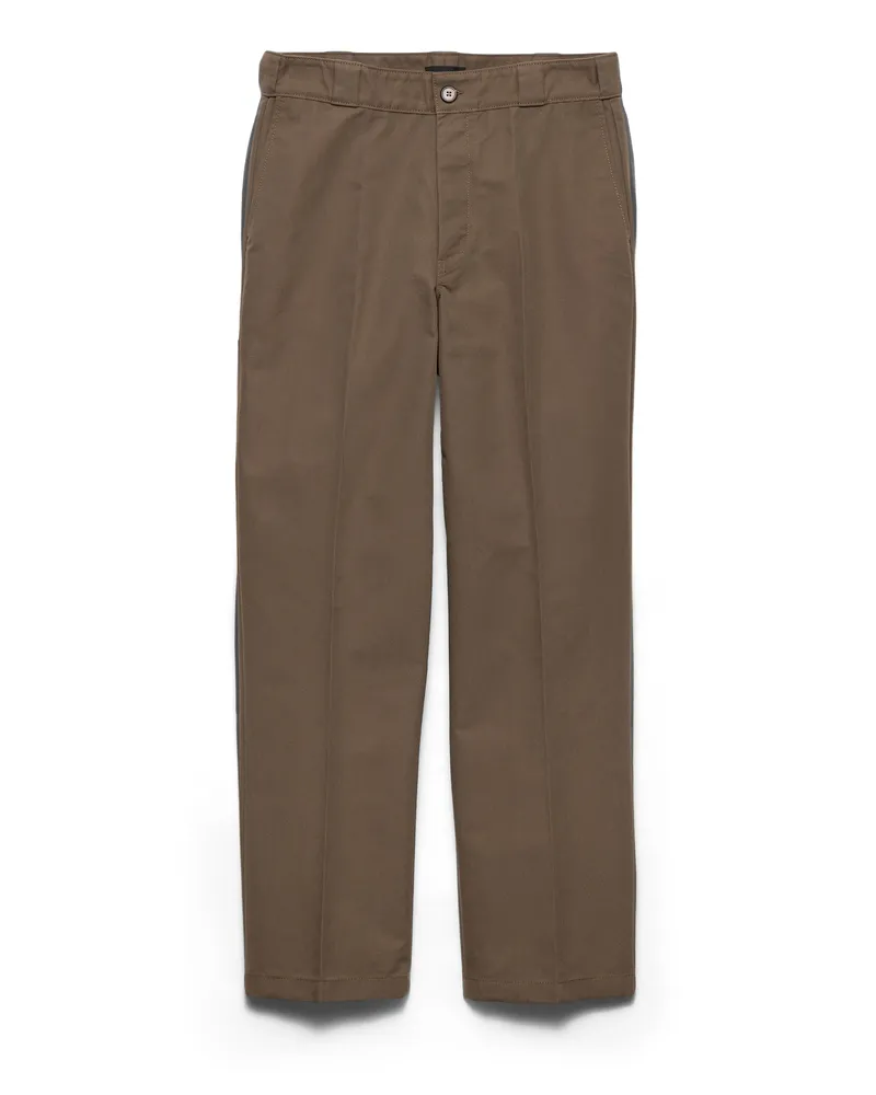 Prada Hose Aus Technischem Canvas, Herren, Braun, Größe Braun