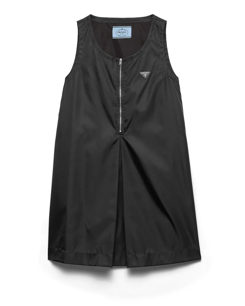 Prada Minikleid Aus Re-nylon, Damen, Schwarz, Größe Schwarz