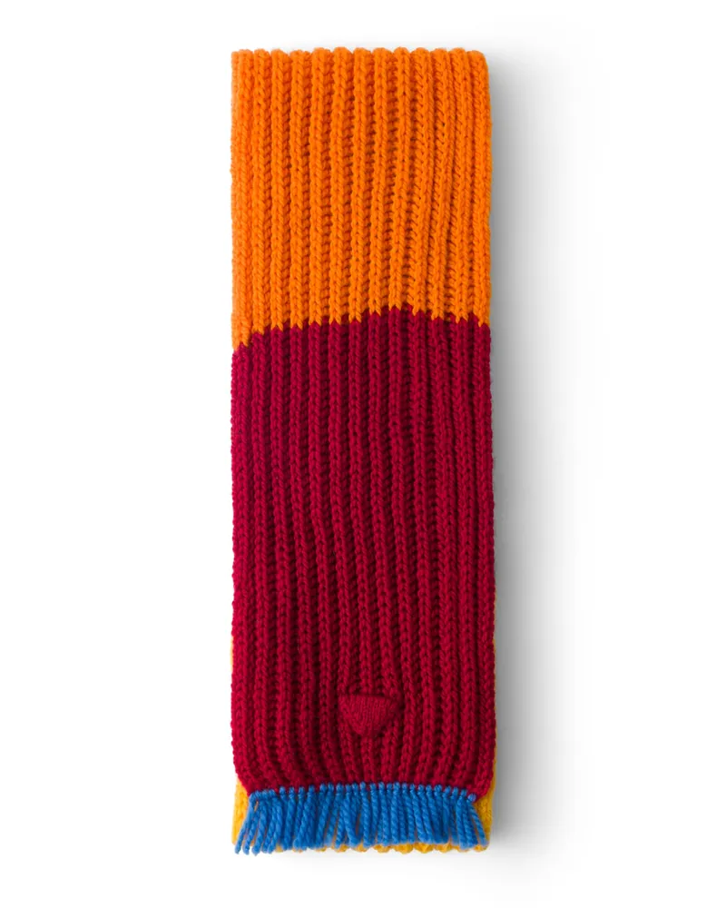 Prada Schal Aus Wolle, Damen, Bunt Bunt