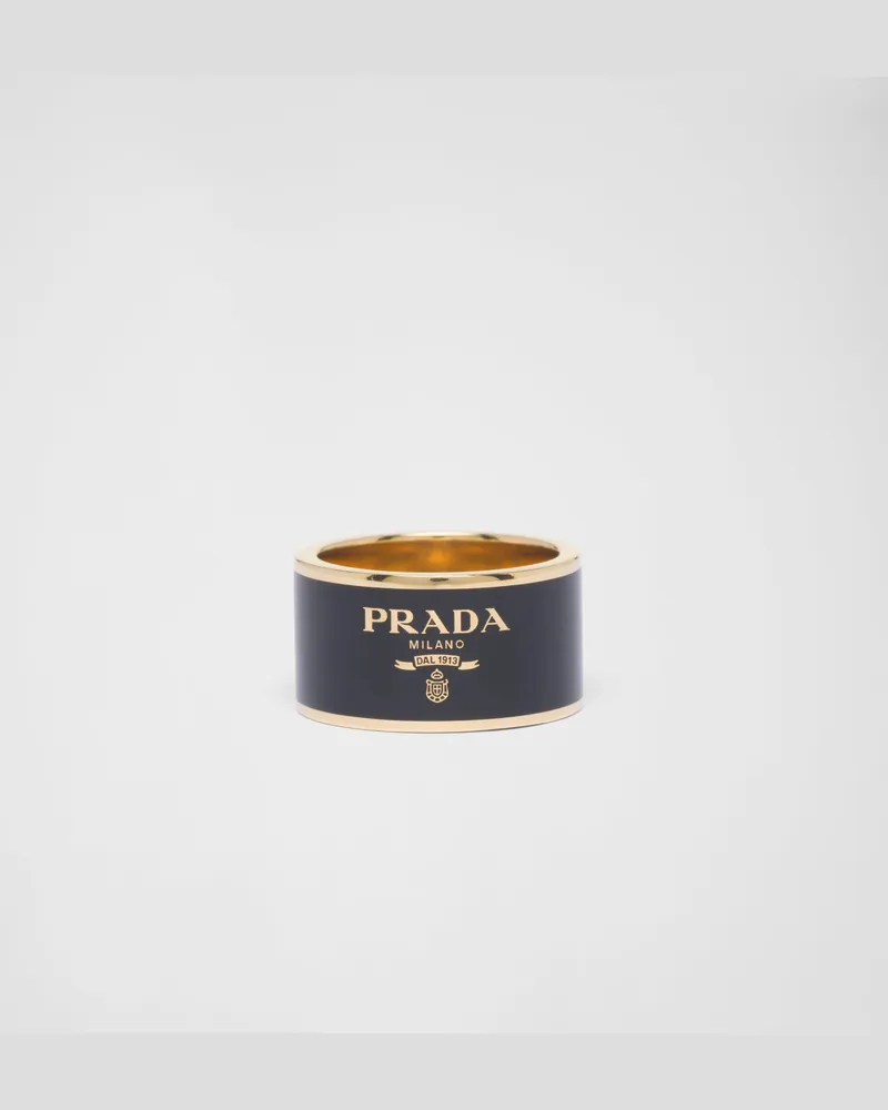 Prada Ring aus Metall Schwarz