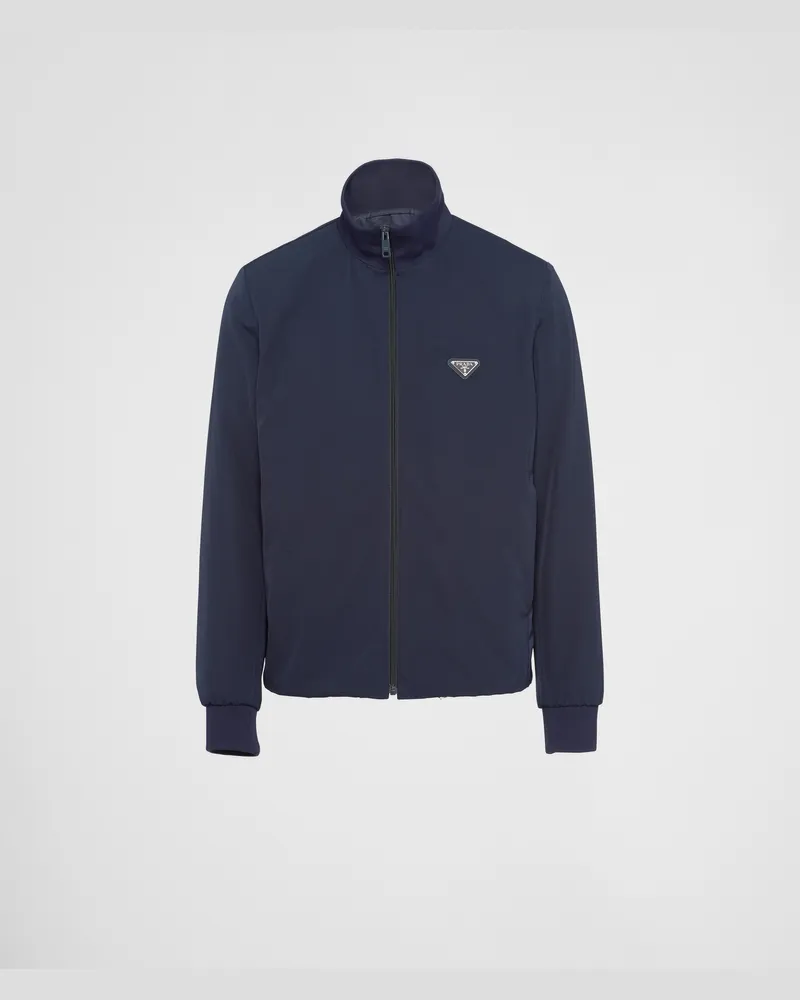 Prada Reißverschluss-Sweatshirt aus Stretch-Funktionsgewebe Blau