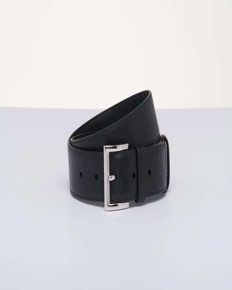 Prada Gürtel Aus Leder, Damen, Schwarz, Größe Schwarz