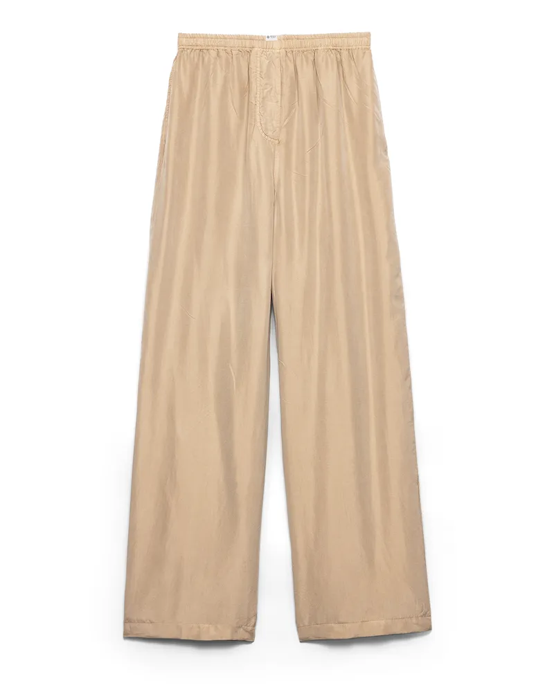 Prada Hose Aus Alter Seide, Damen, Kalkstein, Größe Kalkstein