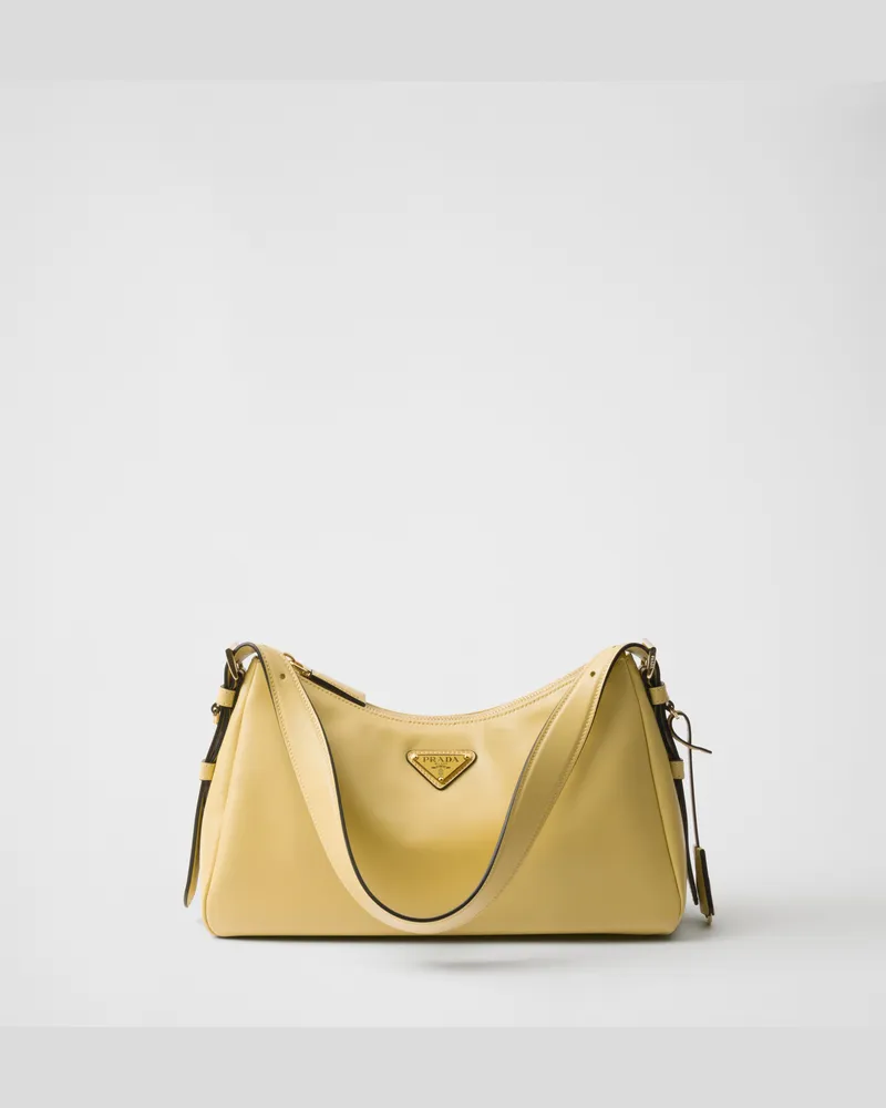 Prada Mittelgroße  Aimée Schultertasche aus Leder Vanille
