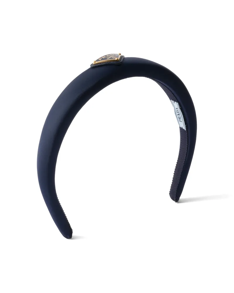 Prada Headband Aus Re-nylon, Damen, Ostseeblau Ostseeblau