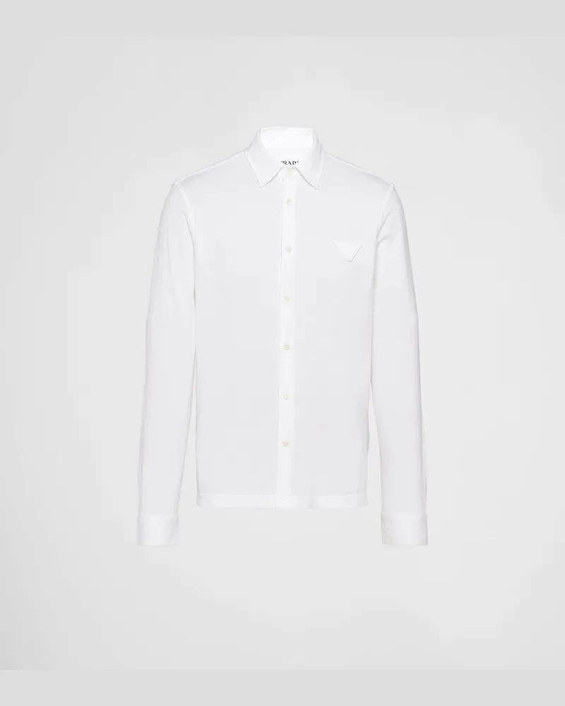 Prada Hemd aus Baumwolle Weiss